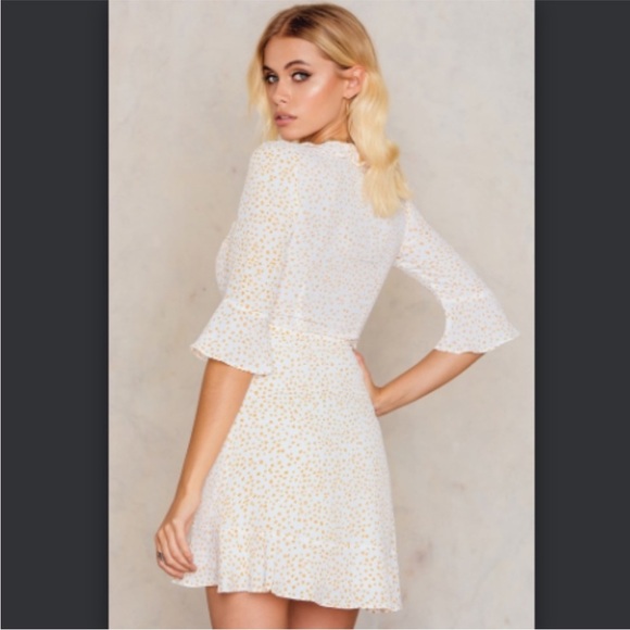 For Love & Lemons Nostalgic Tie Front Dress Mini Drees Size XS Star Print - Picture 3 of 12